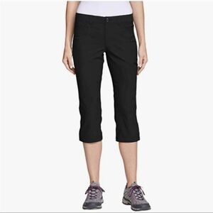 NWT Sz 6 Eddie Bauer Rainer Capris pants in Black